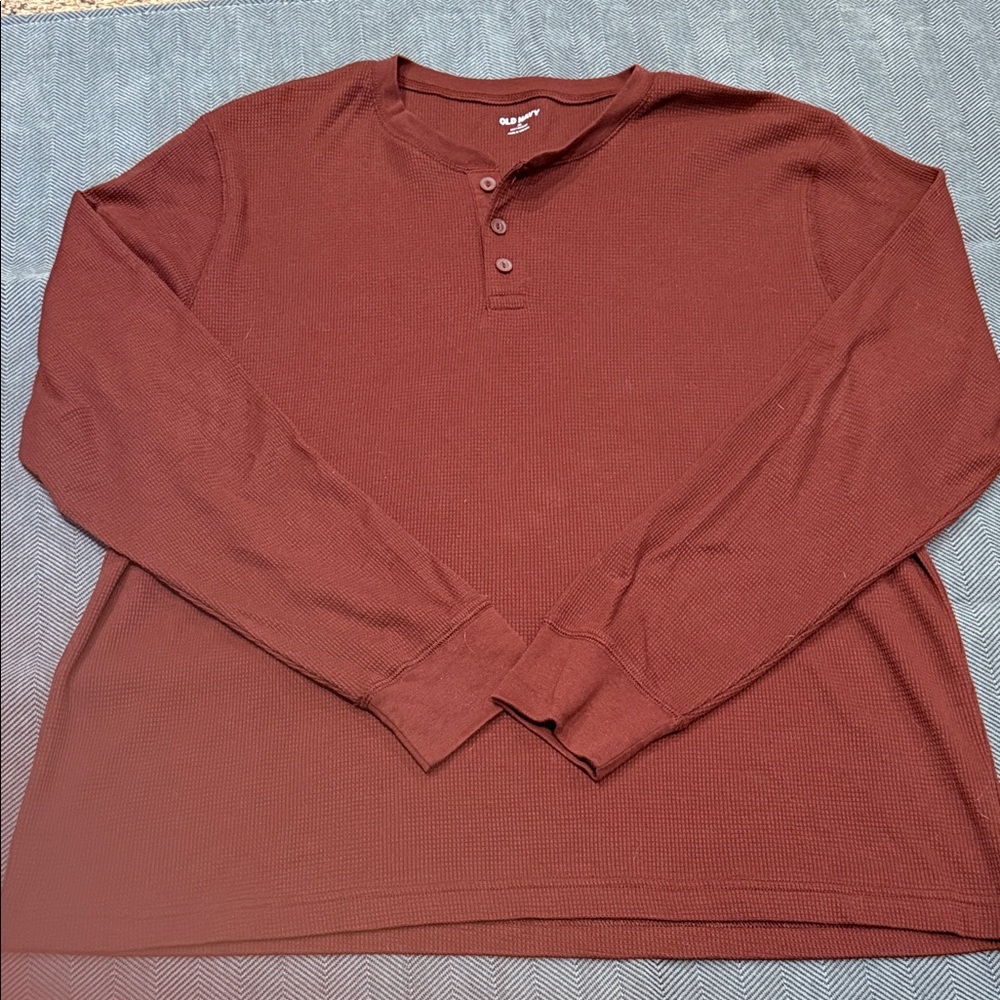 Men's Maroon/Brown Shirt